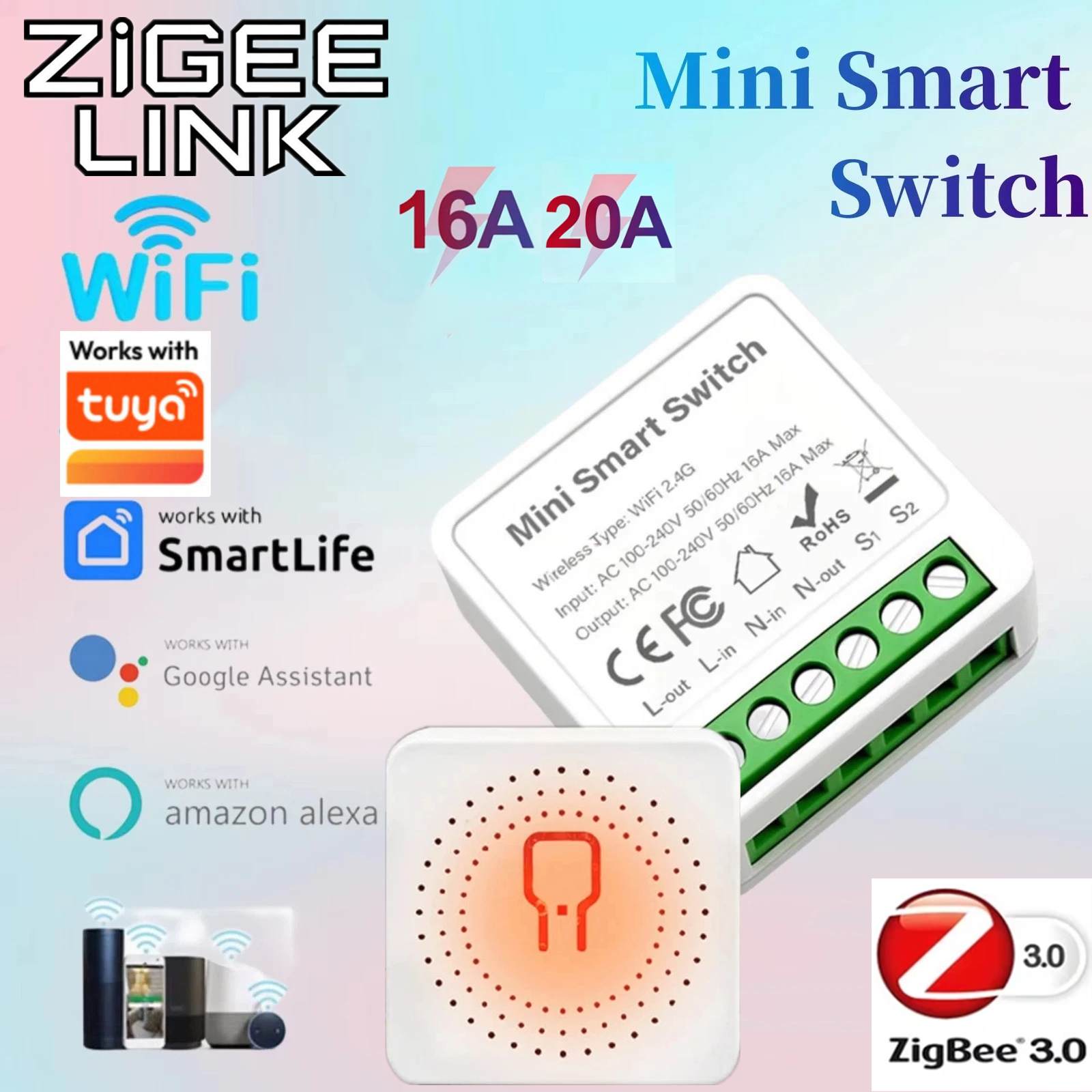 Smart Home Switch - For Tuya Mini Smart WiFi Switch