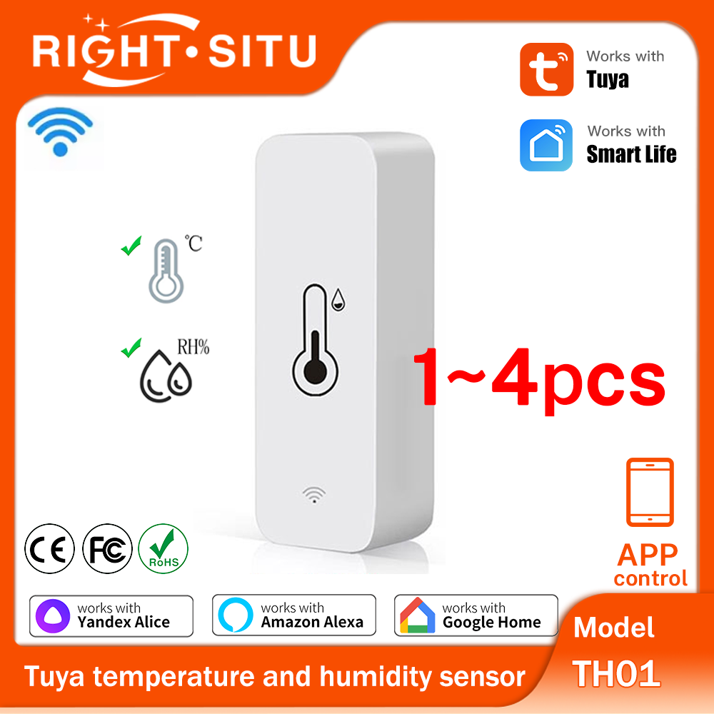 Smart Home Tablet - 1~4PCS Tuya WiFi Temperature Humidity Sensor