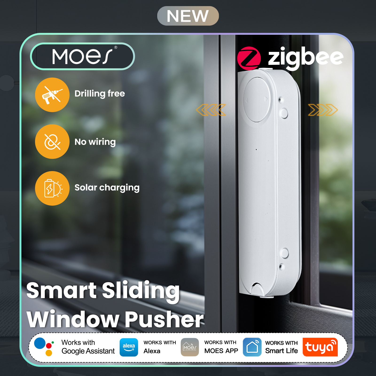 Smart Home Wiser - MOES Tuya ZigBee Smart Sliding Window