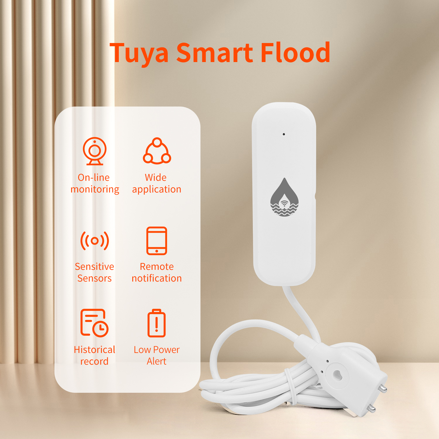 Wifi Water Sensor - YFK Tuya WiFi Water Leakage Sensor