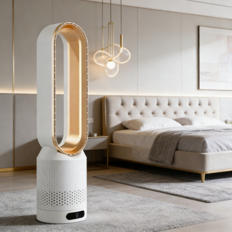 Smart Home Room - 8 Speed Smart Bladeless Tower Fan