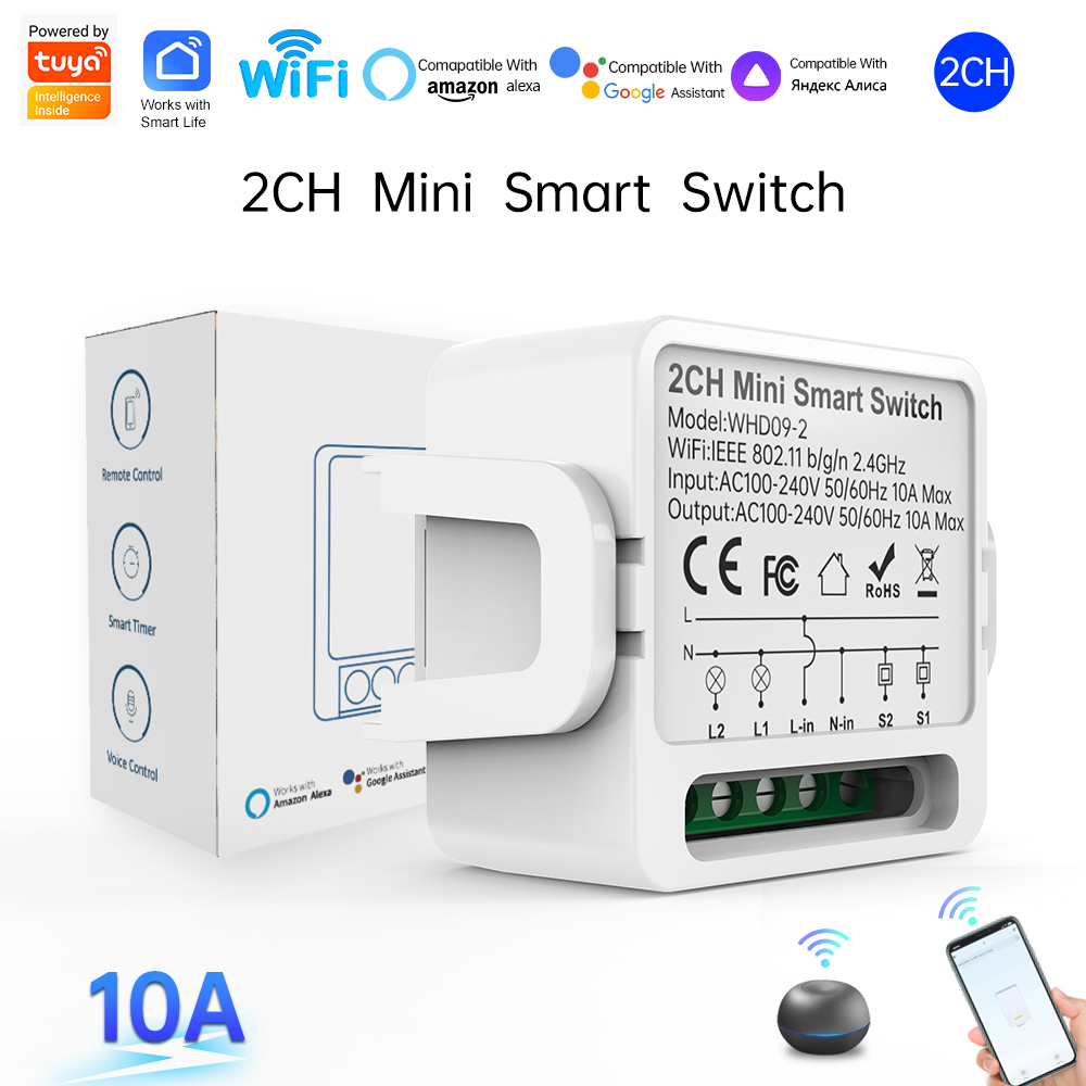 Smart Home Lighting Control - 2 Way Tuya smart swtich 2Gang