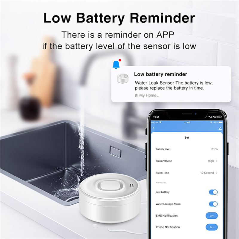 Tuya Smart WIFI Water Leak Sen - Wifi Water Sensor のレビューと価格