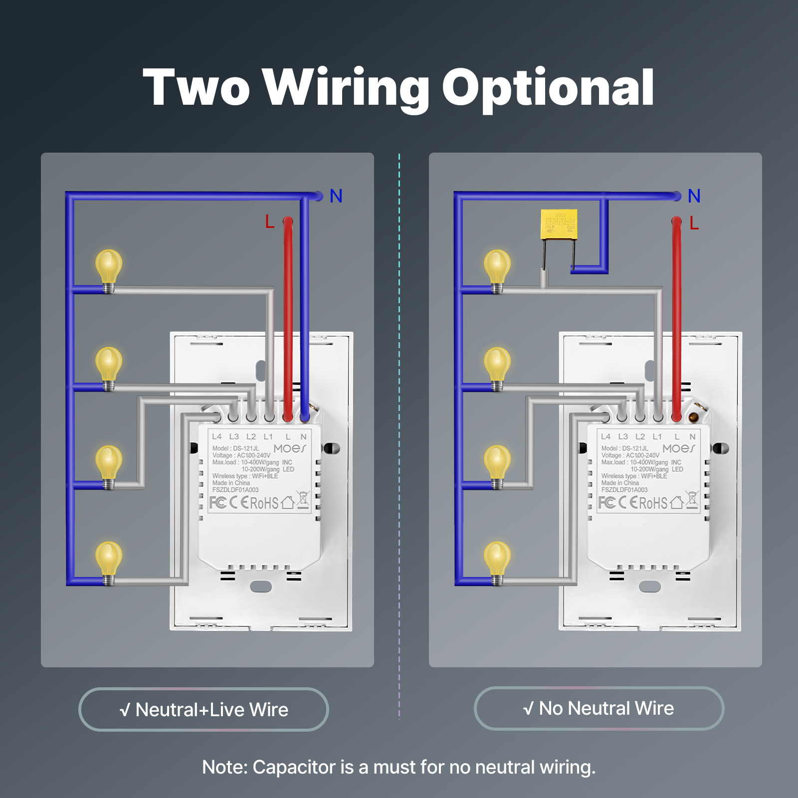 MOES Tuya WiFi Smart Light Swi - Smart Home Lighting Control のレビューと価格
