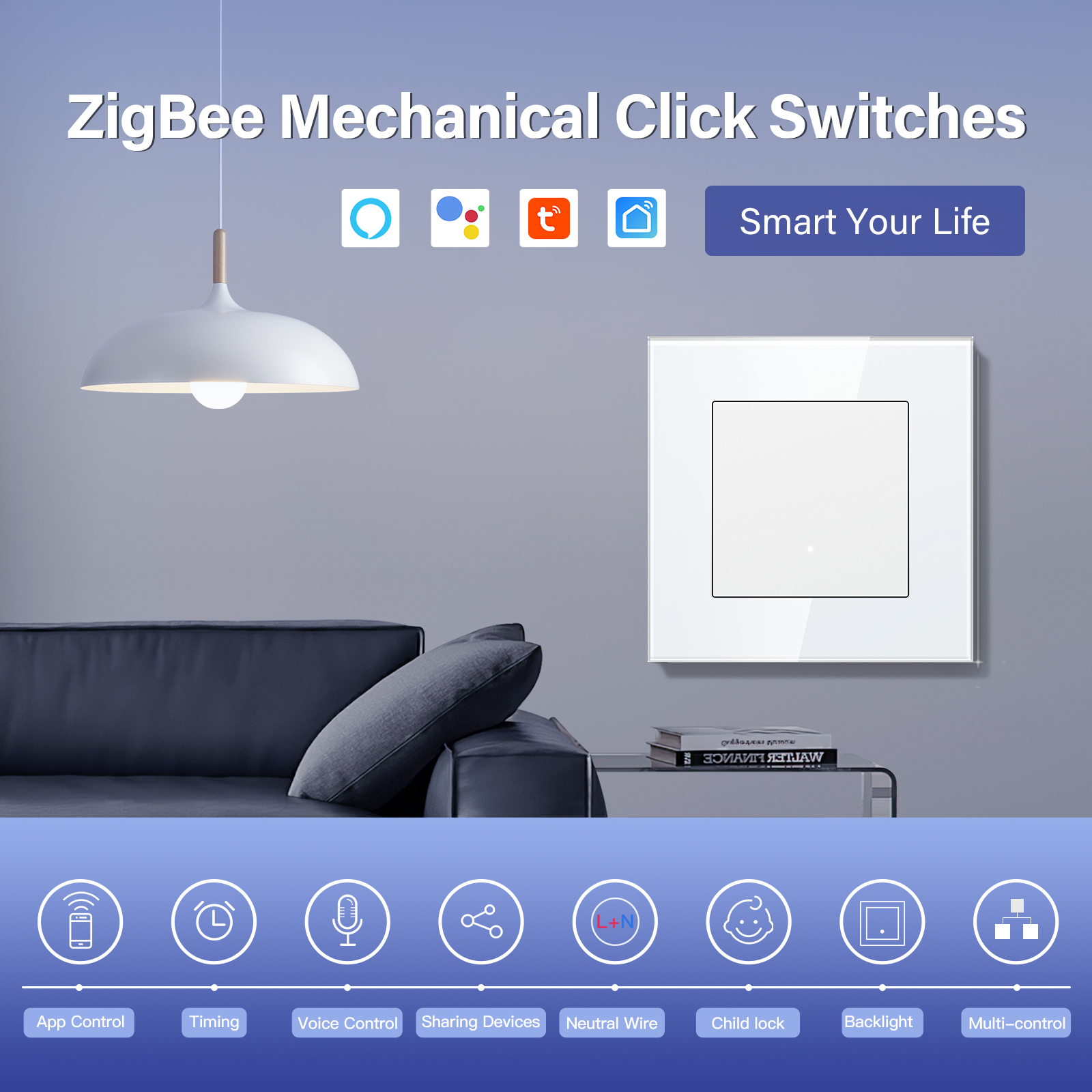 BSEED Zigbee Click Wall Switch - Smart Home Yellow のレビューと価格
