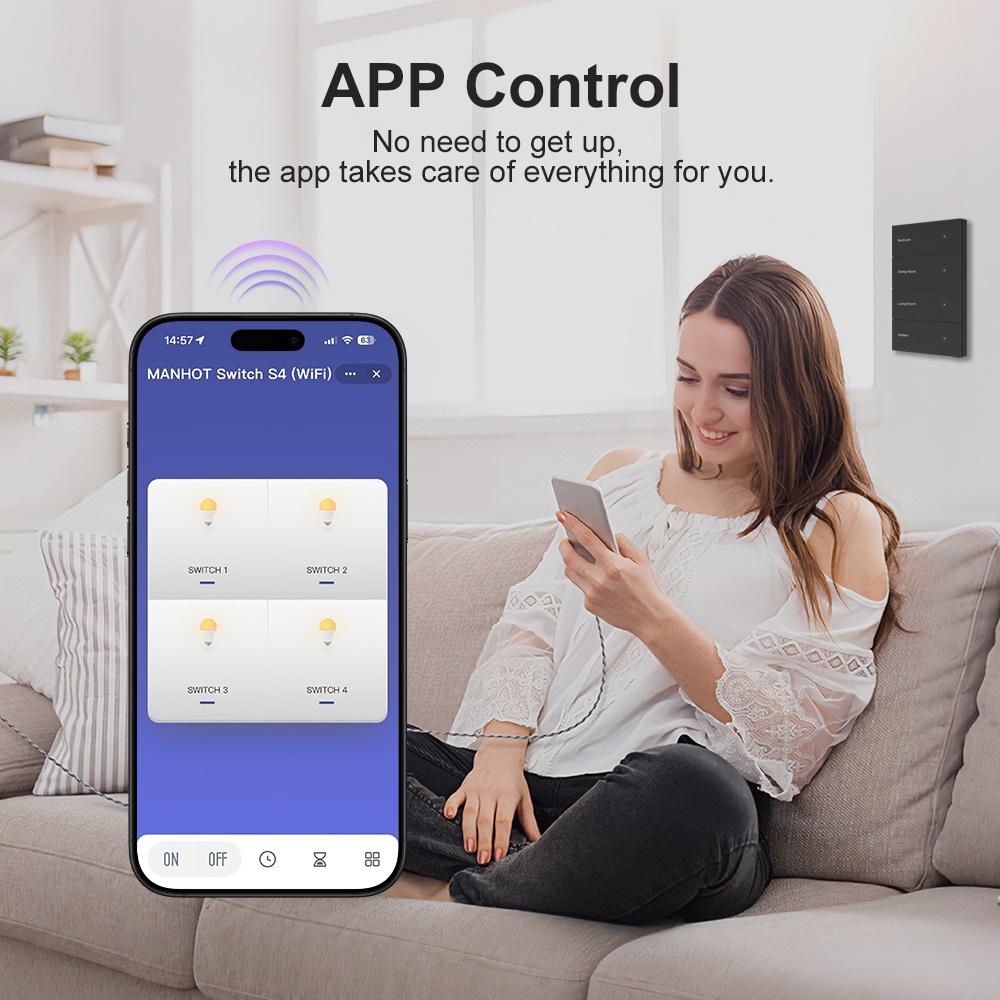 Manhot DIY Name Switch Zigbee  - Smart Home Lighting Control のレビューと価格