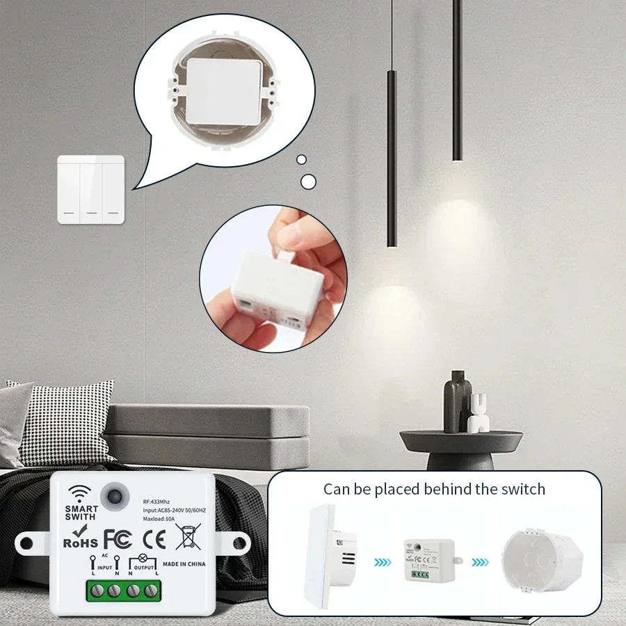 RF 433MHz Wireless Remote Cont - Smart Home Switch のレビューと価格