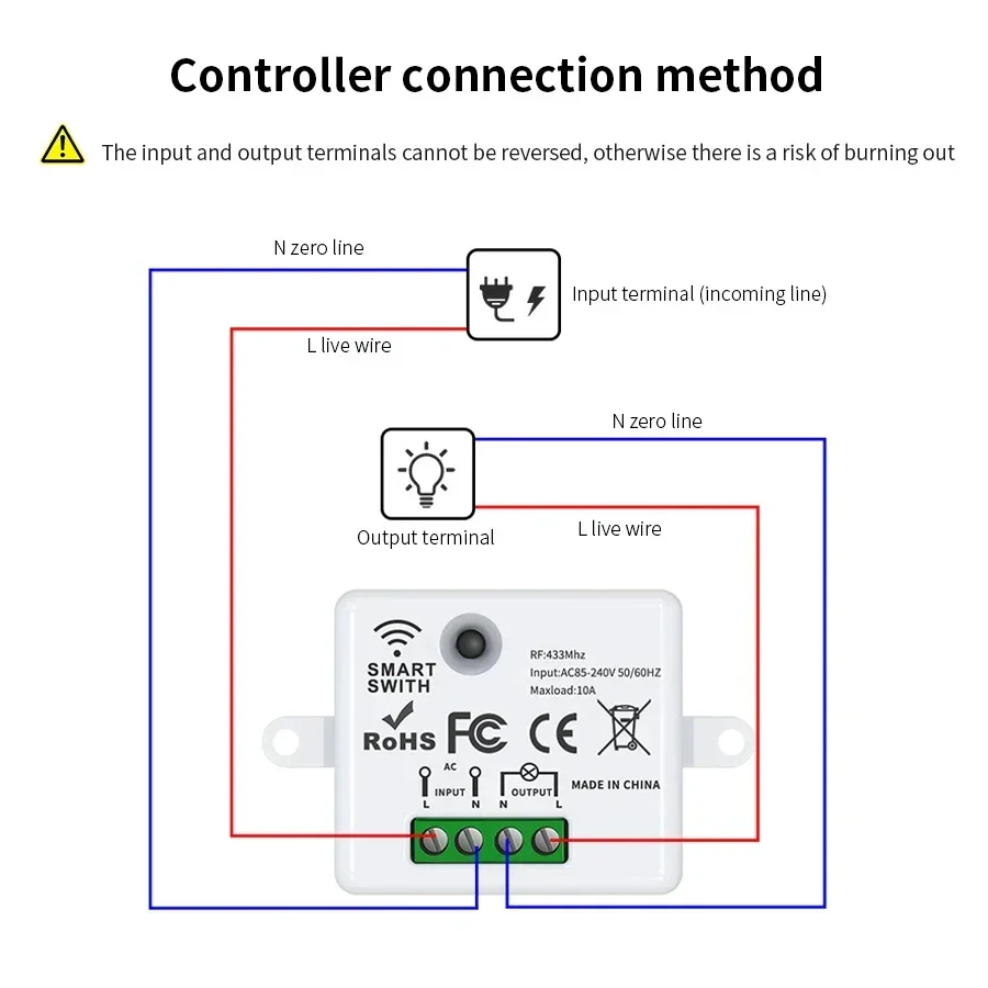 RF 433MHz Wireless Remote Cont - Smart Home Switch のレビューと価格