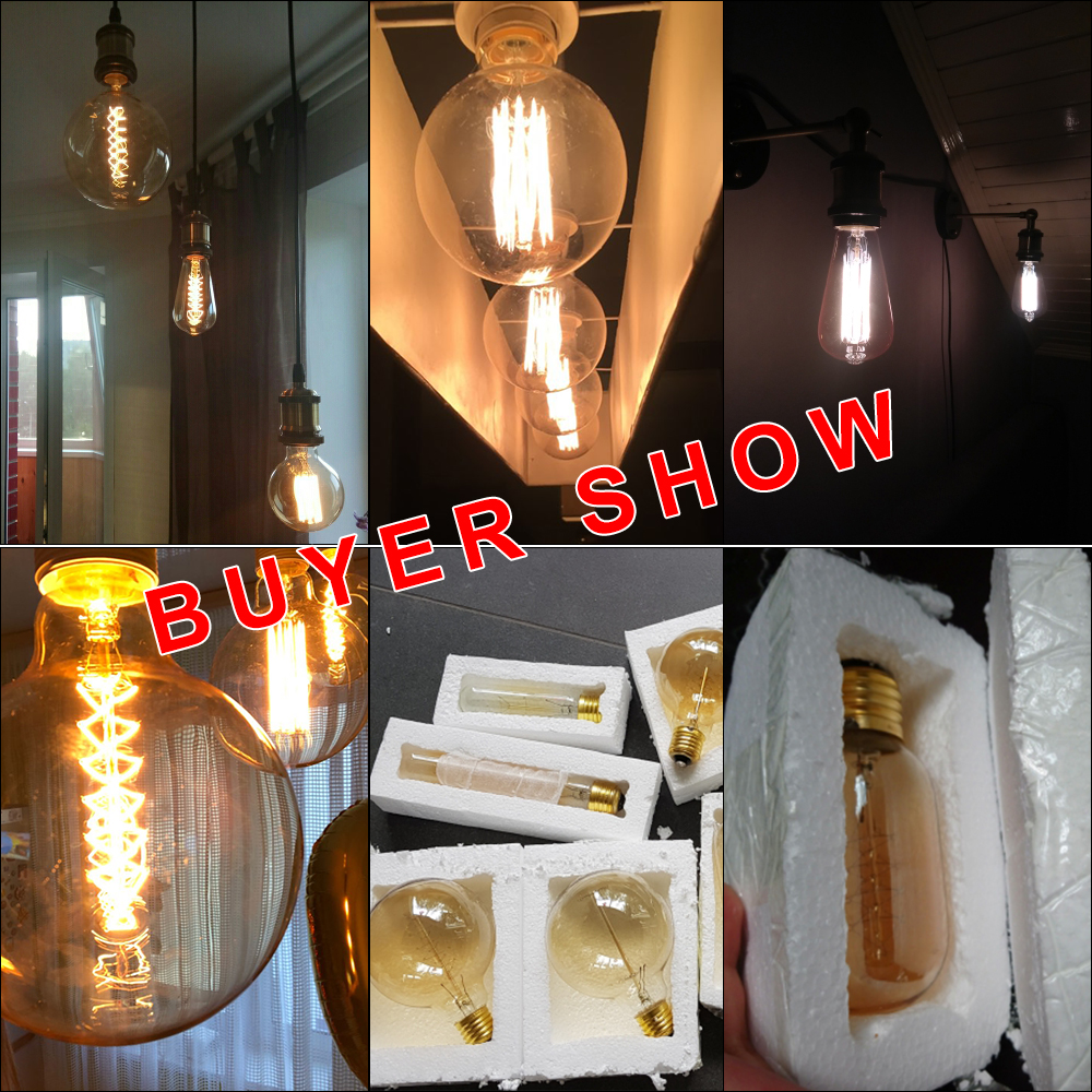 E27 Retro Edison Bulb 220V 40W - Smart Home Room のレビューと価格