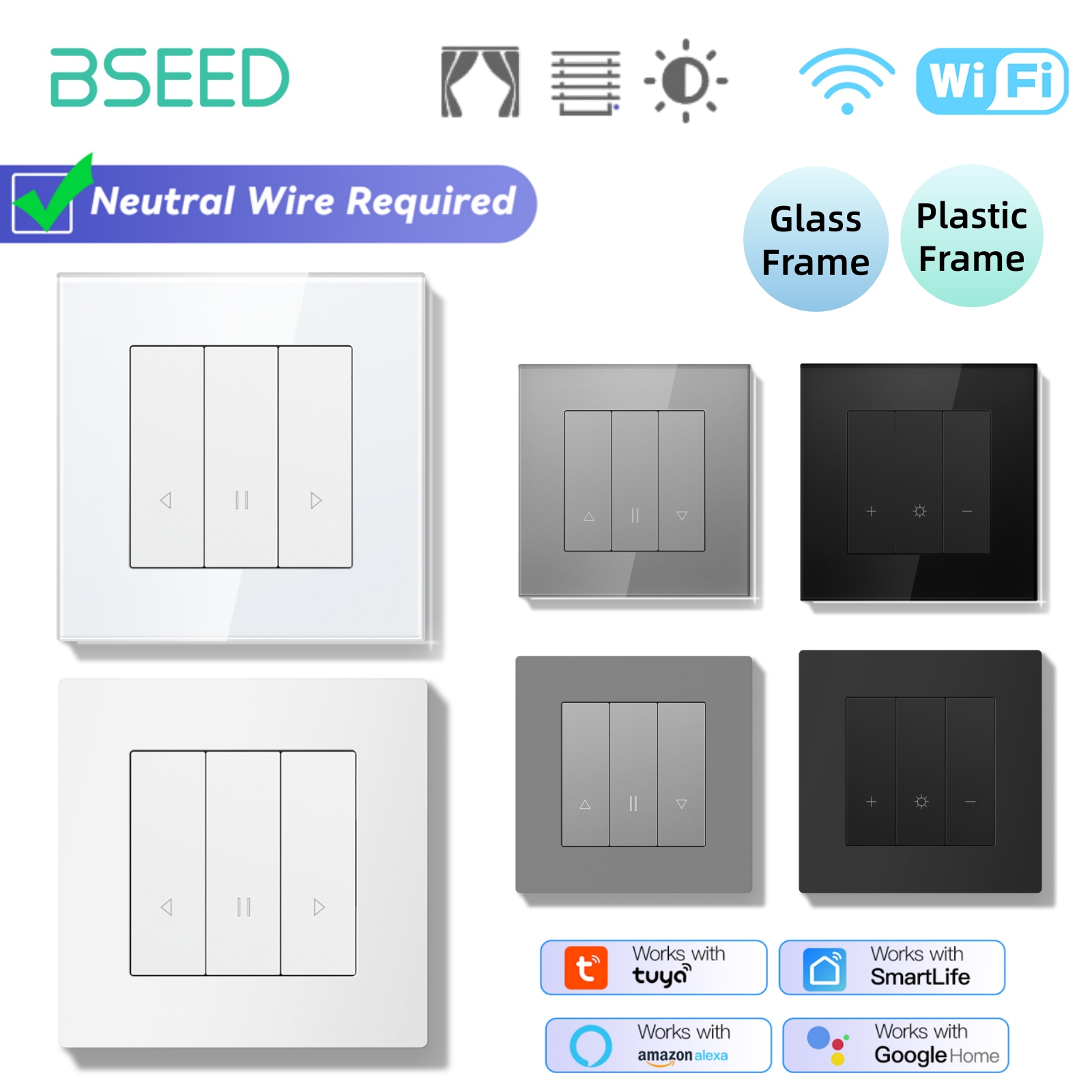 BSEED Wifi Curtain/Light/Rolle - Smart Home Yellow のレビューと価格