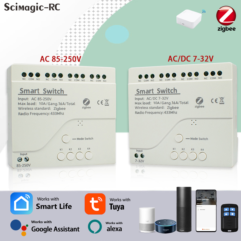 4CH Zigbee Tuya Smart Home Rel - Smart Home Google Assistant のレビューと価格