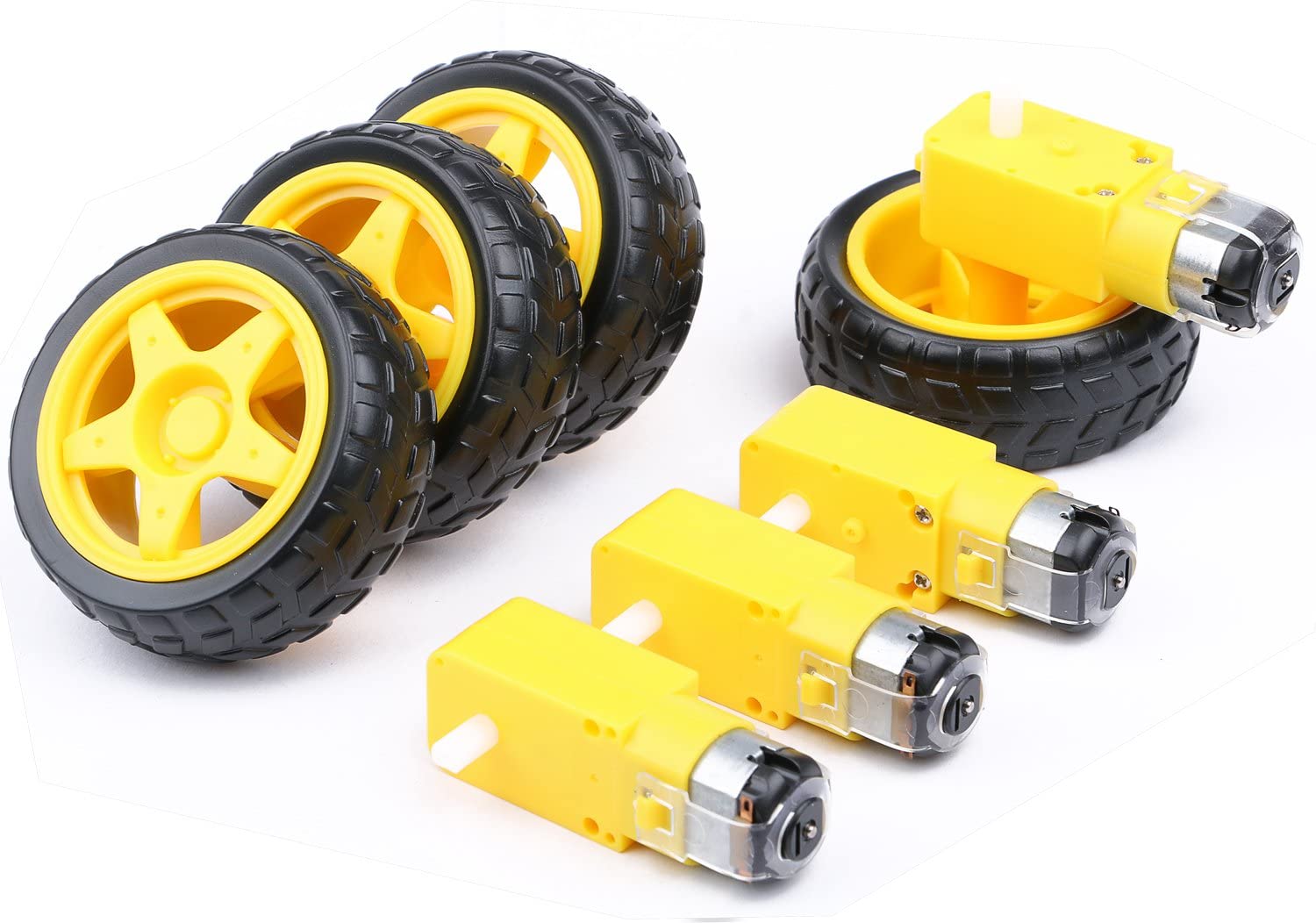 4Pcs DC Electric Motor + Plast - Smart Home Yellow のレビューと価格