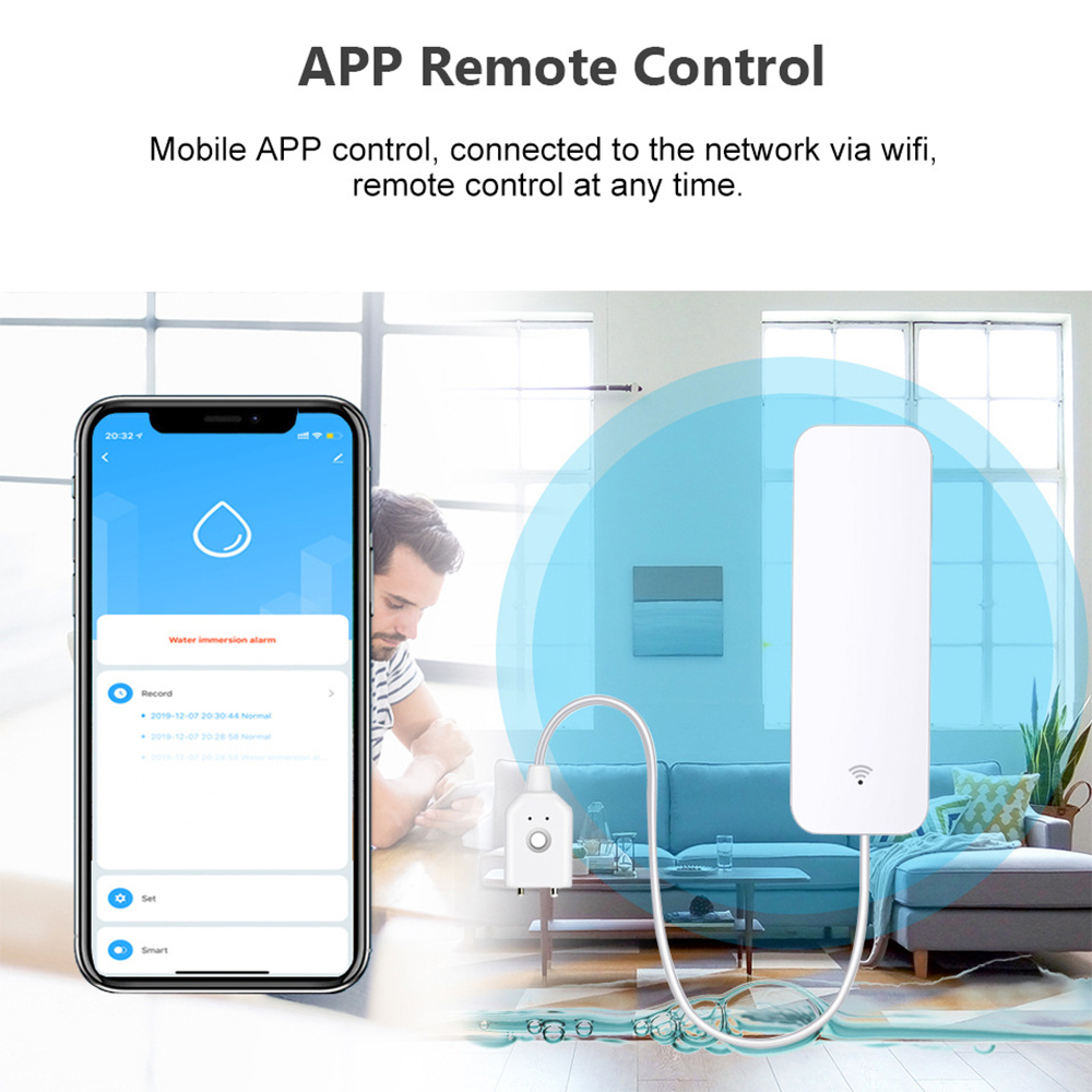 Tuya WiFi Water Leak Sensor, W - Wifi Water Sensor のレビューと価格