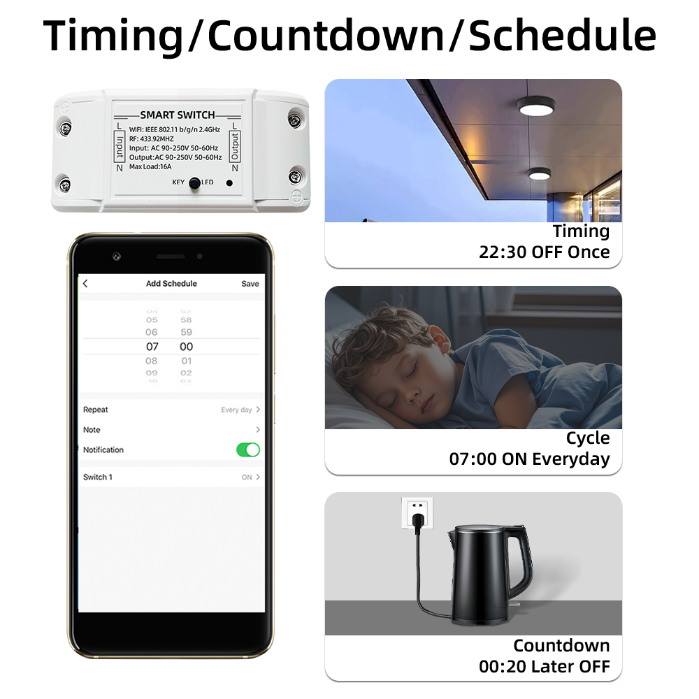 16A Tuya Wifi Smart Switch RF4 - Smart Ir Remote Controller のレビューと価格