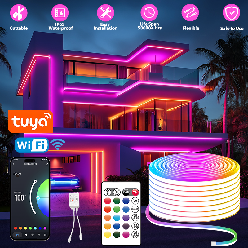 Tuya Smart Life WiFi LED Neon  - Smart Home Yellow のレビューと価格