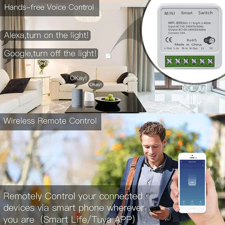 Tuya WiFi Smart Switch Module  - Smart Home Google Assistant のレビューと価格