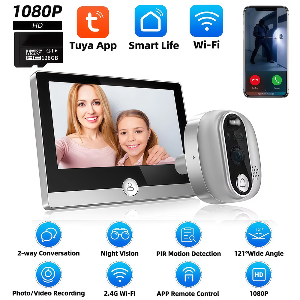 Tuya 1080P WiFi Door Bell Came - Smart Home Wiser のレビューと価格