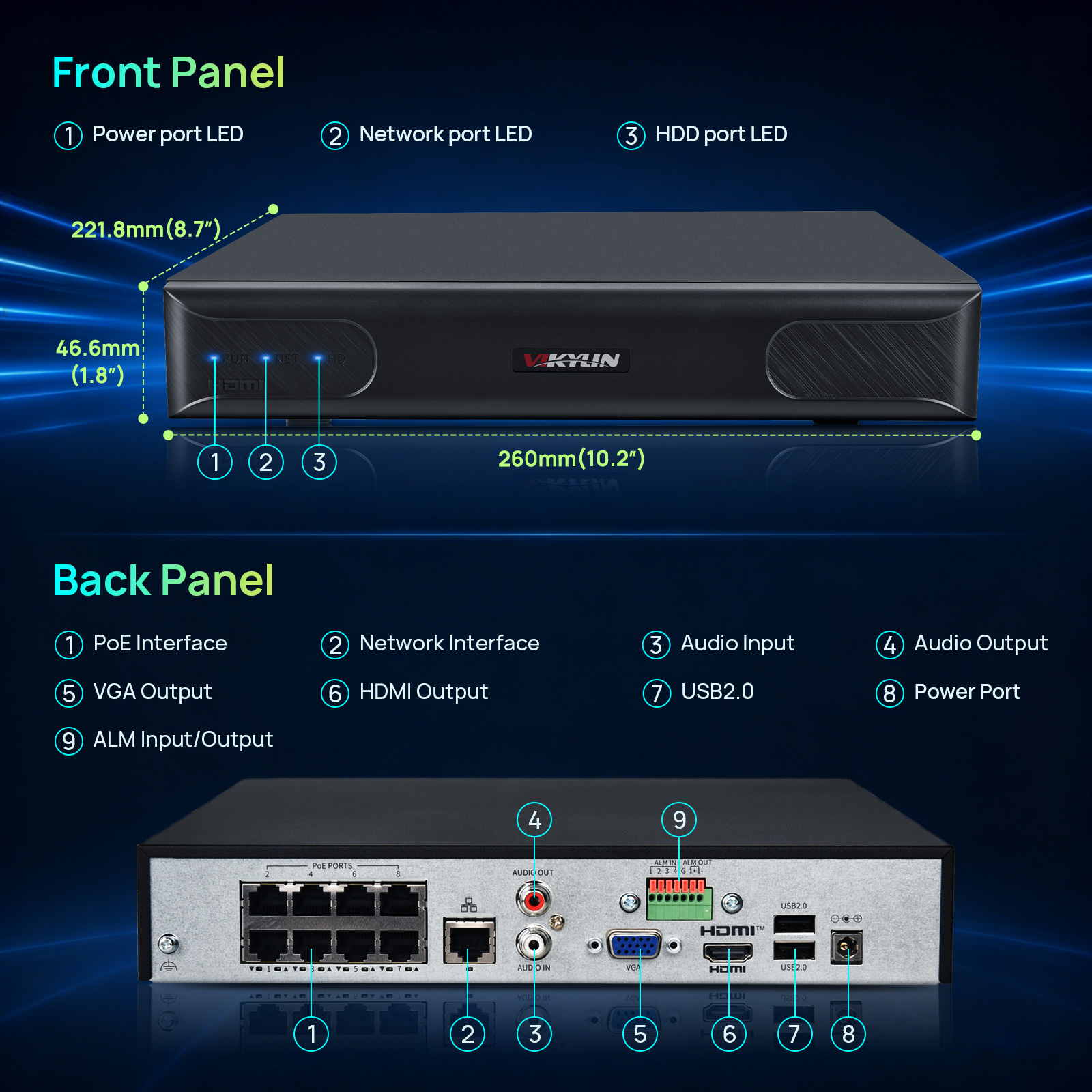 Vikylin 4K NVR UP to 12MP 8CH  - Smart Home Full System のレビューと価格
