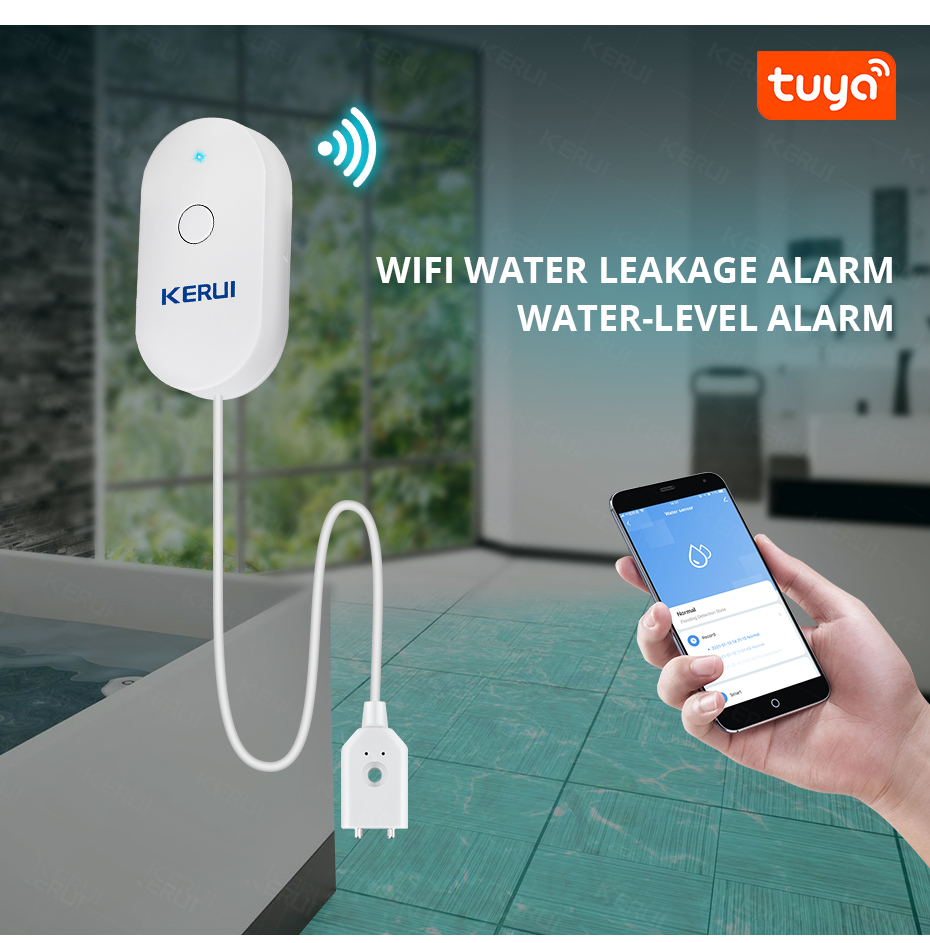 KERUI Smart  WiFi Water Sensor - Wifi Water Sensor のレビューと価格