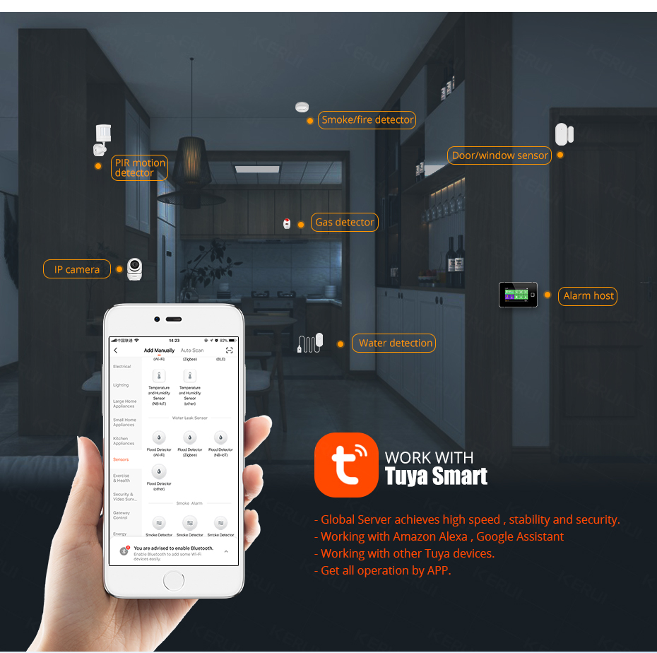 KERUI Smart  WiFi Water Sensor - Wifi Water Sensor のレビューと価格