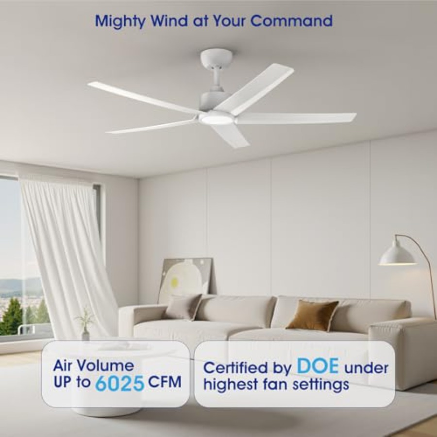 52 Inch Smart Ceiling Fan with - Smart Home Lighting Control のレビューと価格