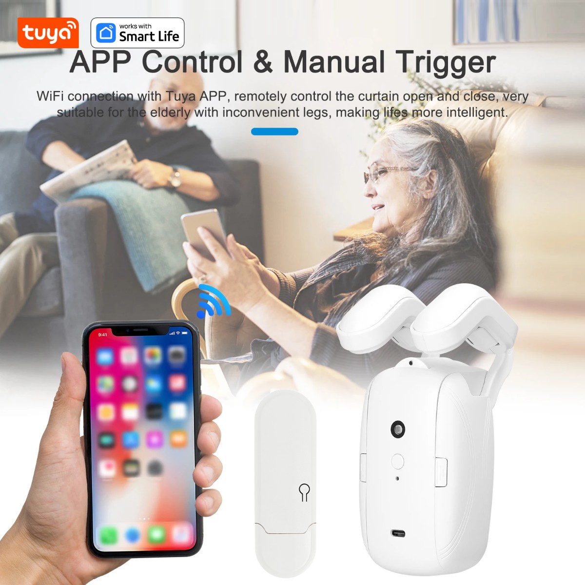 1/2PCS Tuya Smart WiFi Curtain - Smart Home Full System のレビューと価格