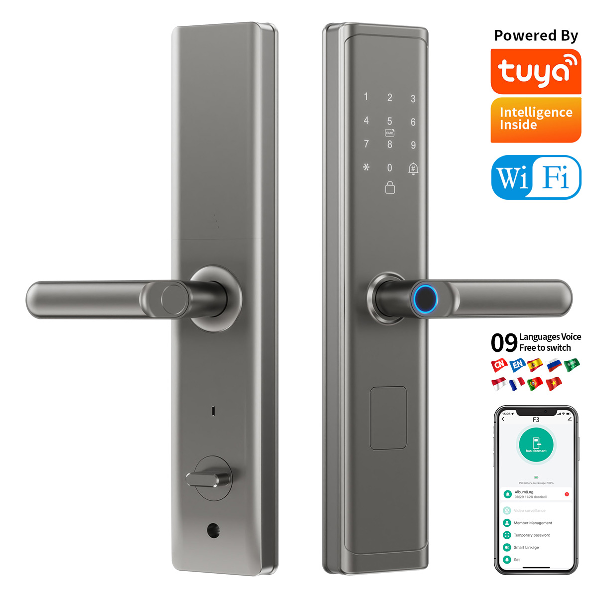 Tuya Wifi TTlock App Fingerpri - Smart Home Room のレビューと価格