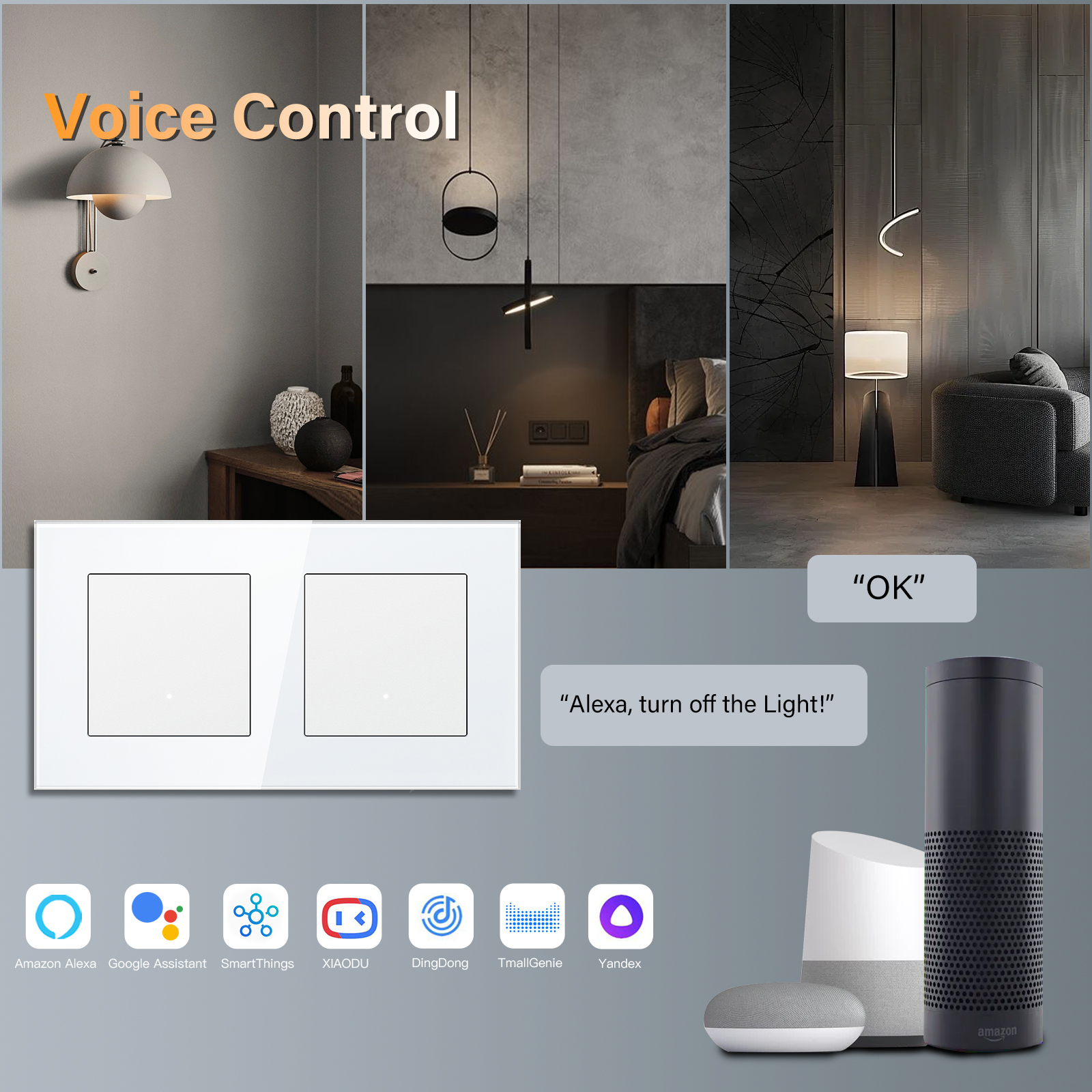 BSEED WIFI Smart Switches Seri - Smart Home Yellow のレビューと価格