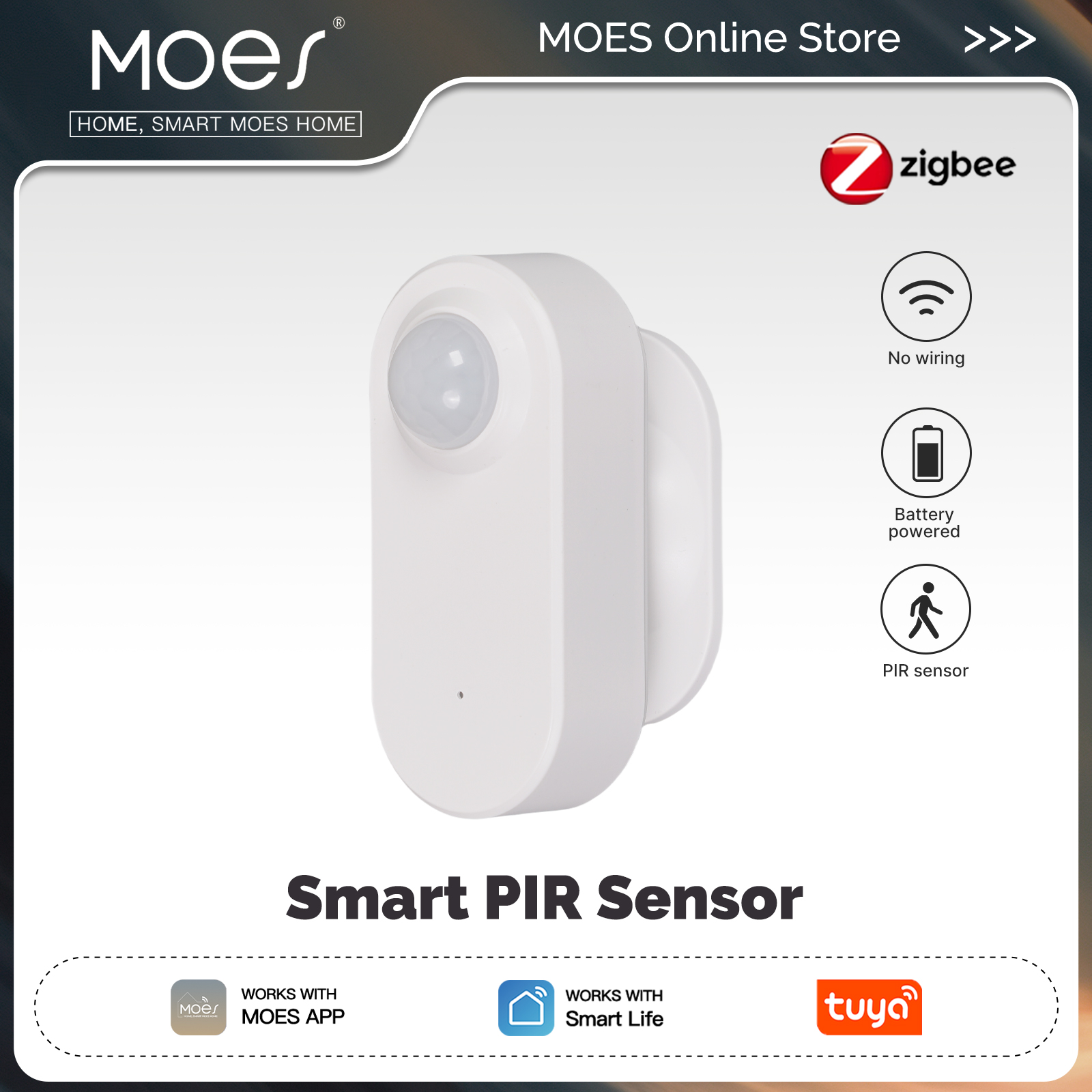 MOES Zigbee 3.0 Tuya Smart PIR - Smart Home Wiser のレビューと価格