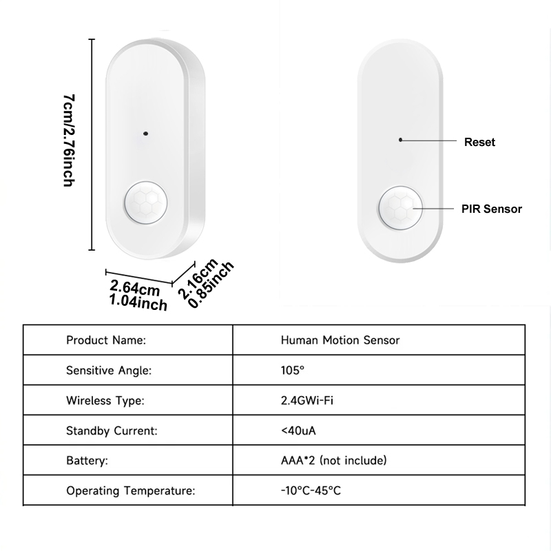 Tuya WiFi PIR Motion Sensor Hu - Smart Home Wiser のレビューと価格