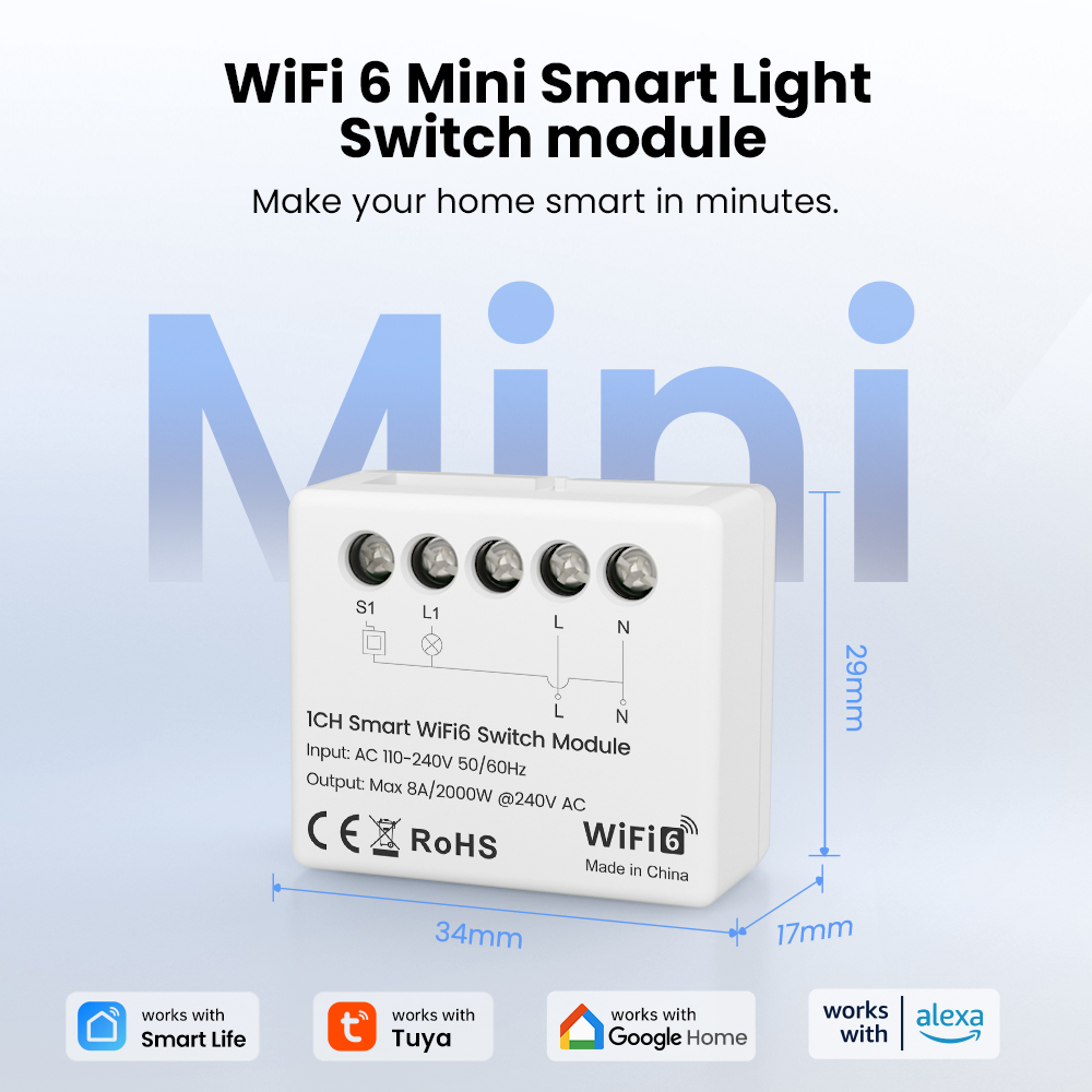 AVATTO Tuya WiFi 6 Mini Smart  - Smart Home Lighting Control のレビューと価格