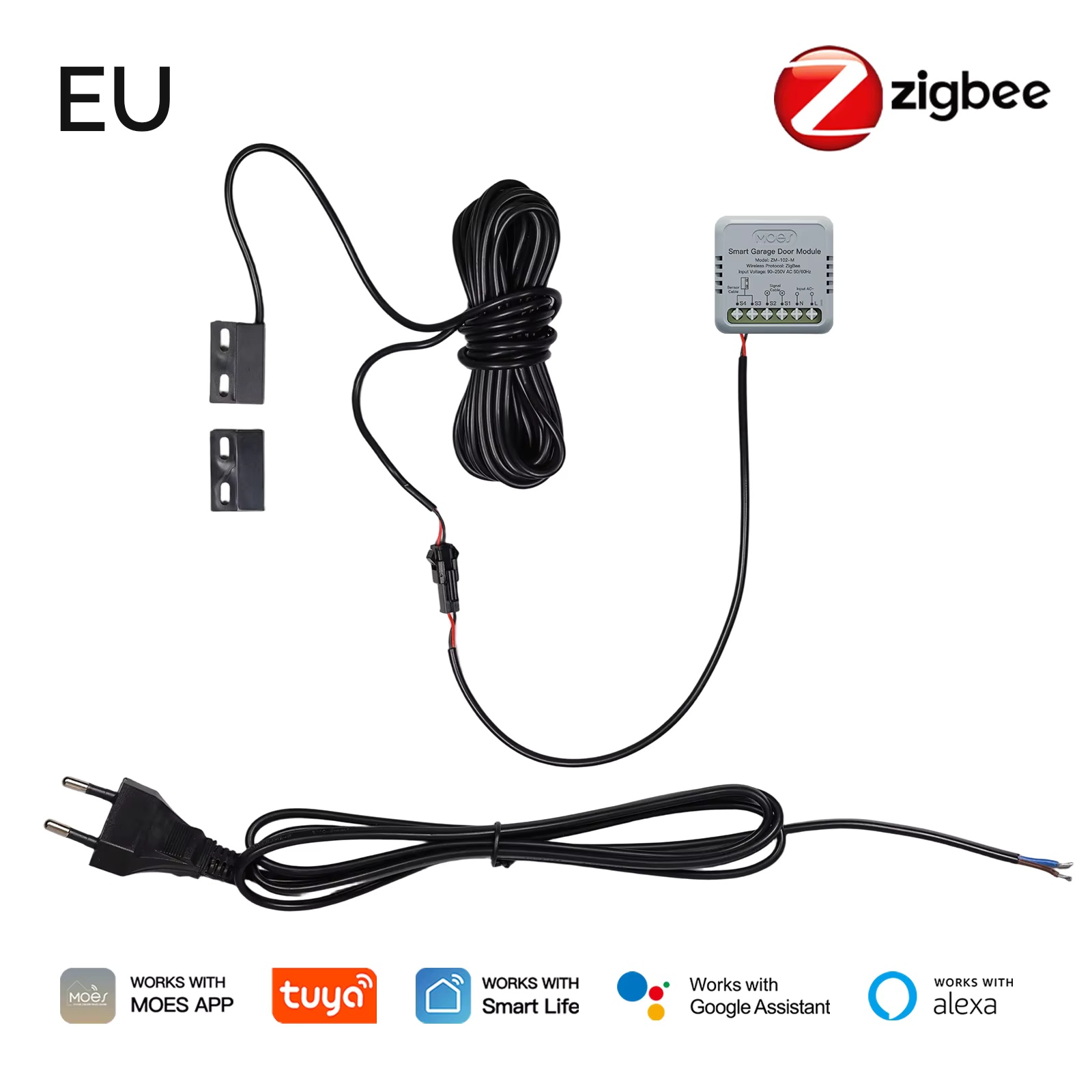 MOES Zigbee Garage Door Contro - Smart Home Google Assistant のレビューと価格