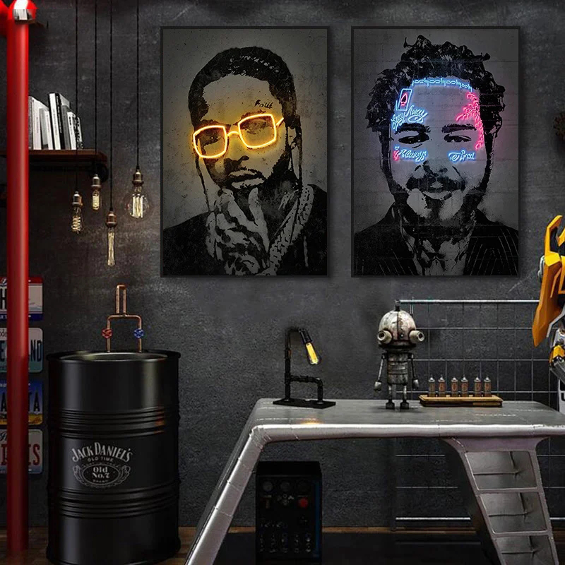 Abstract Neon Rapper Star Post - Smart Home Room のレビューと価格