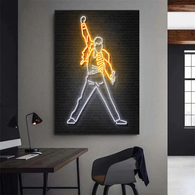 Abstract Neon Rapper Star Post - Smart Home Room のレビューと価格