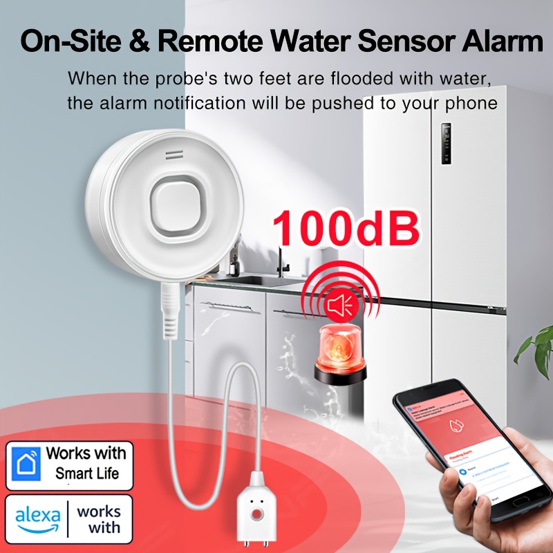 YNF Smart WiFi Water Leak Dete - Wifi Water Sensor のレビューと価格