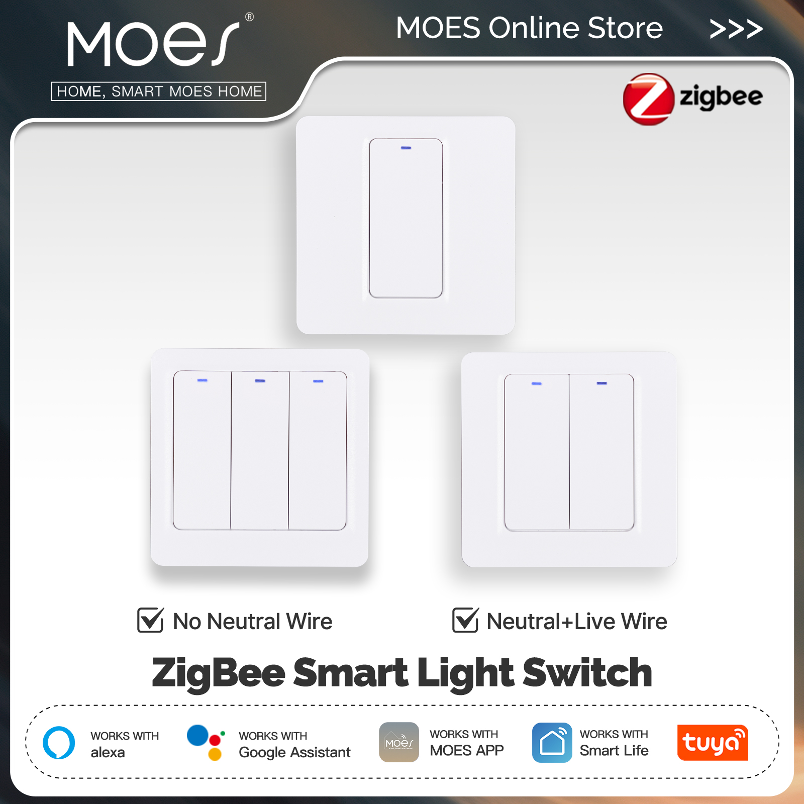 MOES ZigBee Smart Light Switch - Smart Home Lighting Control のレビューと価格