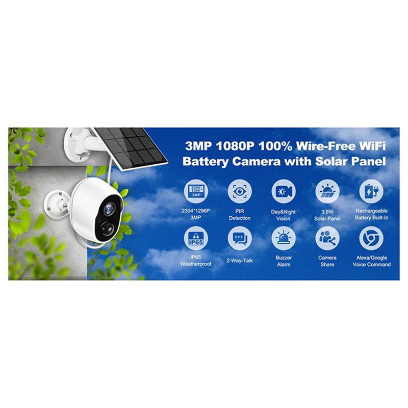 BTLIFE-3MP 9000Mah Battery WIF - Smart Home Yellow のレビューと価格