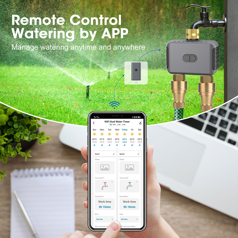 Tuya 2 Zone Watering Timer Gar - Smart Home Switch のレビューと価格
